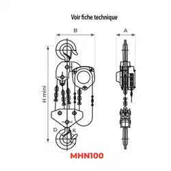 Premium manual chain hoist 500 to 10000 kg