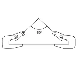 Horizontal plate clamps 1000 to 10 000 kg