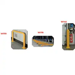 Safety bollard and machine and rack guards