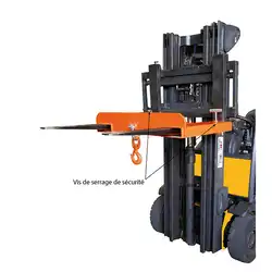 Forklift hoisting hook 1500 to 3000 kg