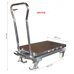 304 Stainless steel manual lift table 100 and 200 kg