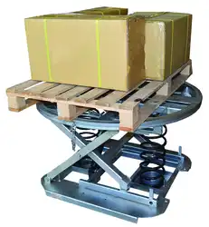 Galvanized spring level loader lift table 2000 kg