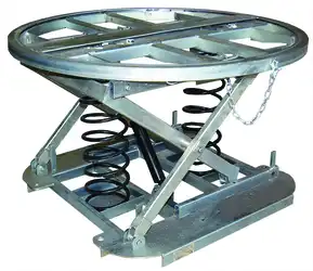 Galvanized spring level loader lift table 2000 kg