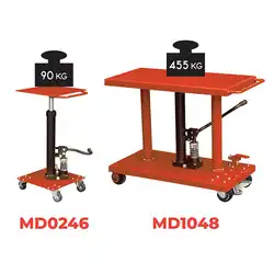 Adjustable hydraulic lift table 90 to 2700 kg