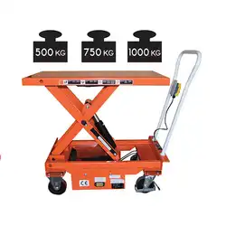 Semi electric scissor lift table 500 to 1000 kg
