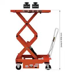 Semi electric scissor lift table 500 to 1000 kg