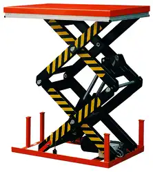 Electric double scissors lift table 1000 to 4000 kg