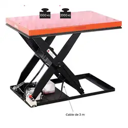 Budget electric lift table 1000 and 2000 kg