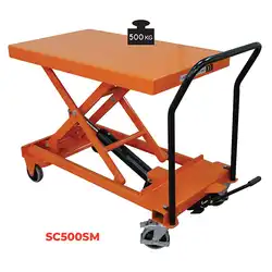 Mobile manual lift table 300 and 500 kg