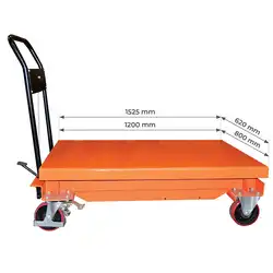 Oversized platform manual lift table 500 and 1000 kg