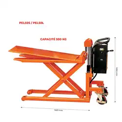 Electric skid lifter 500 and 1000 kg