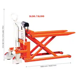 Manual skid lifter 500 and 1000 kg