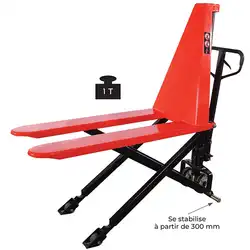 Manual scissor lift pallet truck 1000 kg