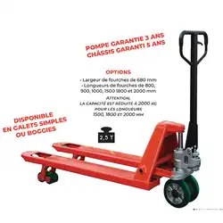 Manual Silent Pallet Truck 2500kg