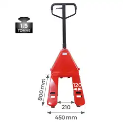 Manual pallet truck for half sized pallets 1500 kg